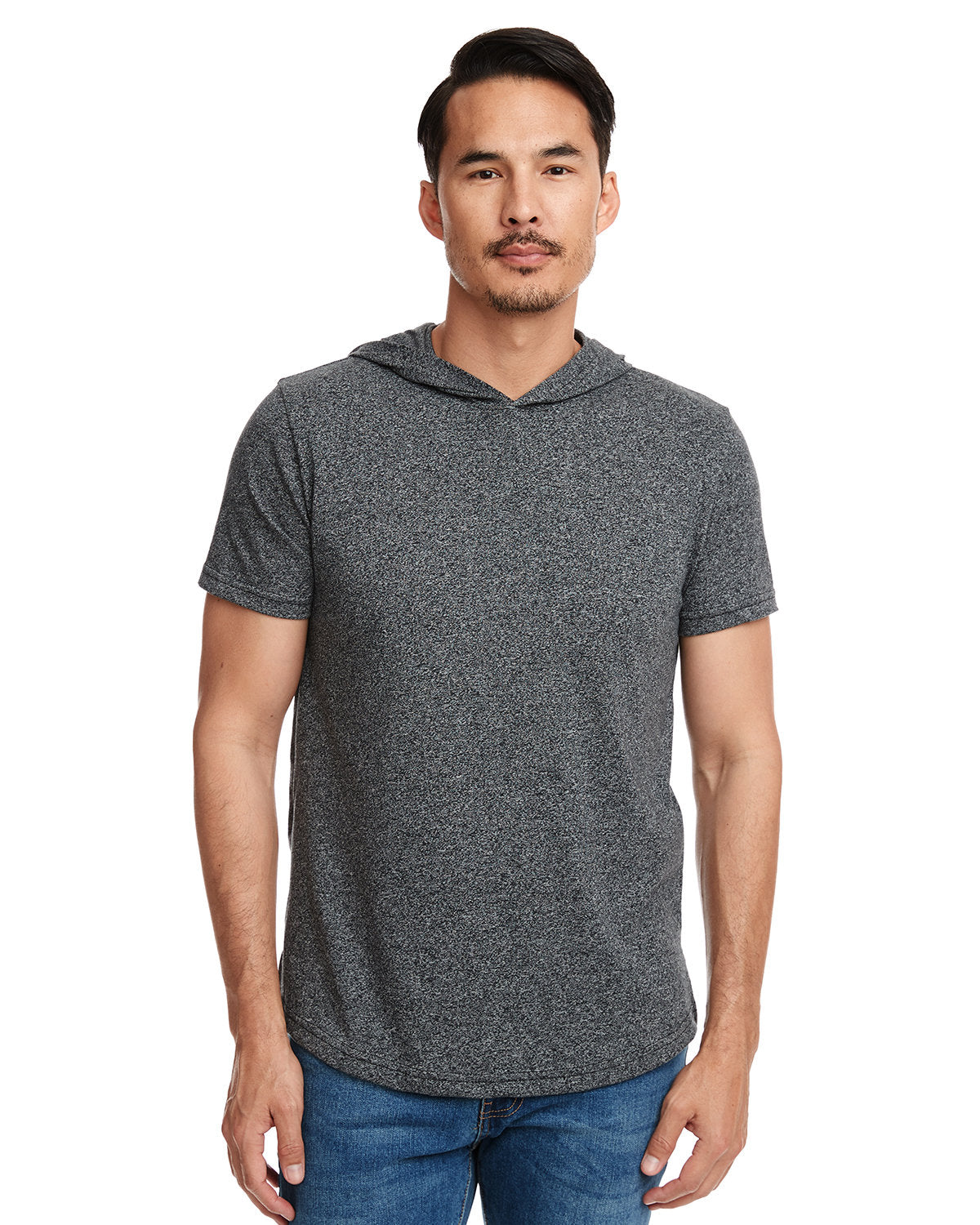 Unisex Mock Twist Short Sleeve Hoody T-Shirt
