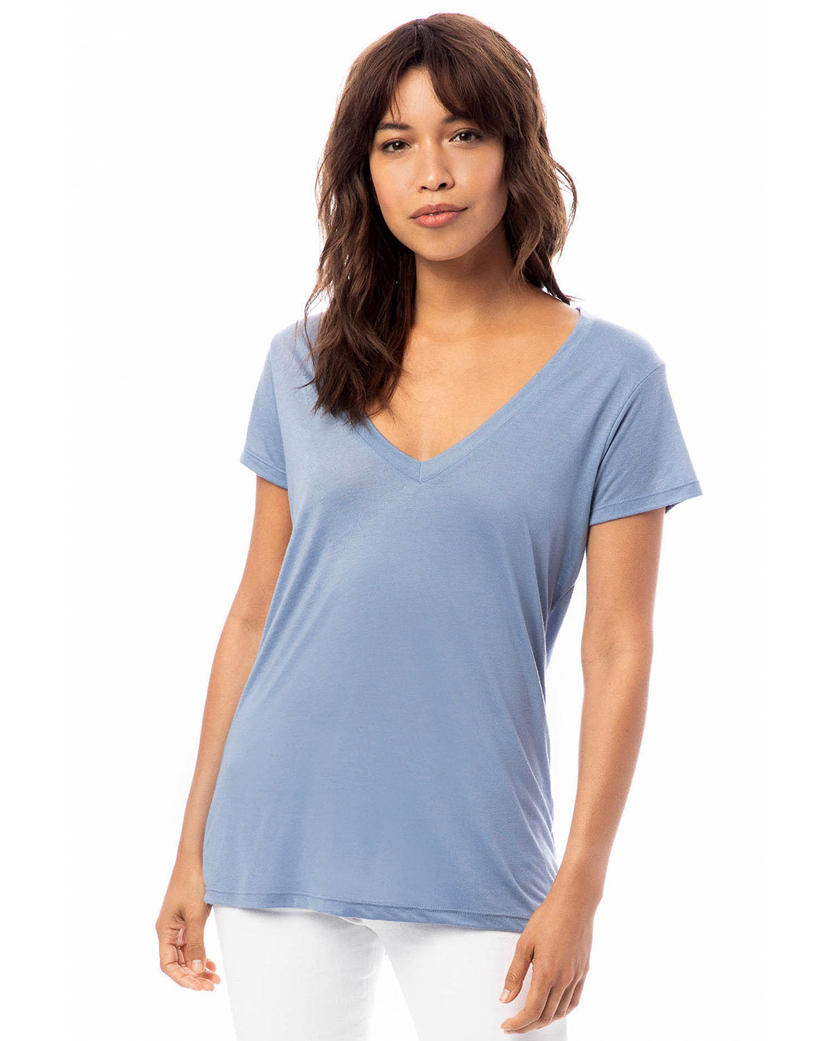 Ladies' Slinky-Jersey V-Neck T-Shirt