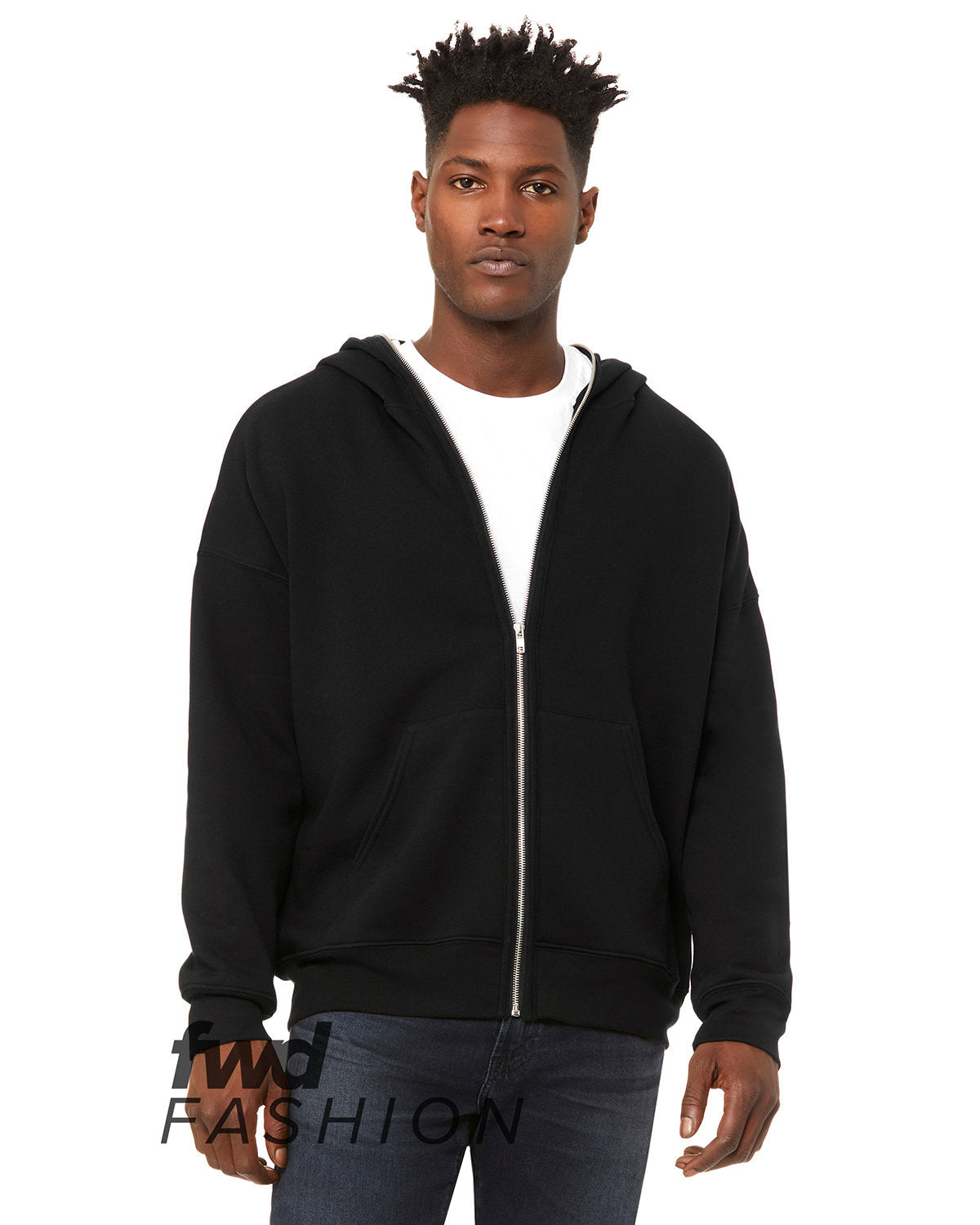 FWD Fashion Unisex Full-Zip Fleece with Zippered Hood