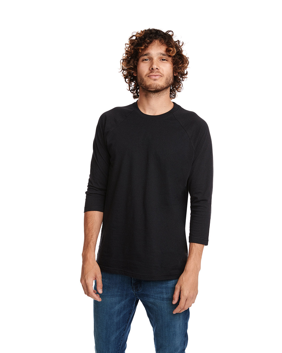 Unisex CVC Three-Quarter Sleeve Raglan Baseball T-Shirt