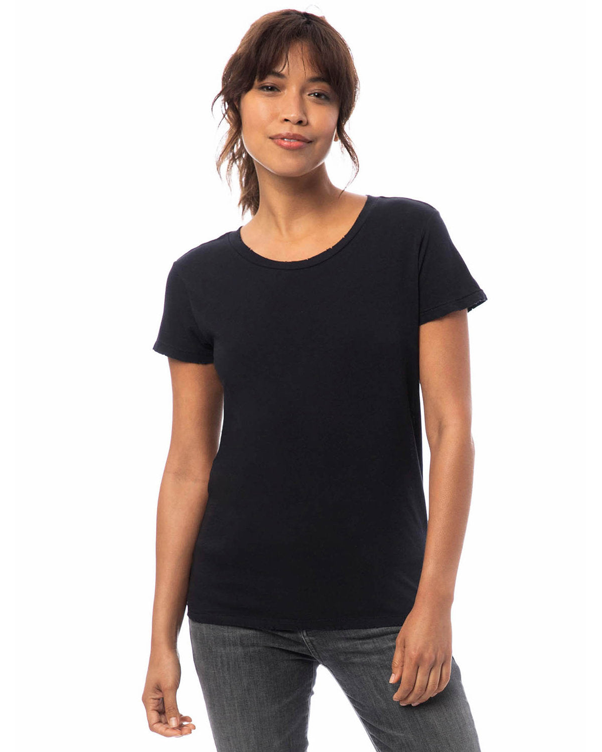 Ladies' Vintage Garment-Dyed Distressed T-Shirt