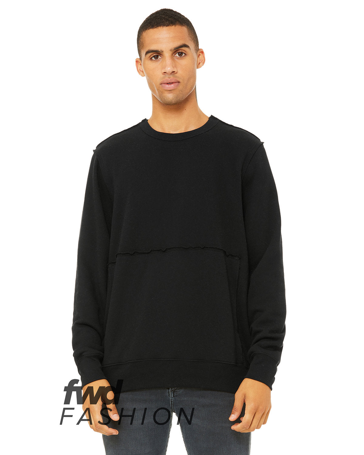 FWD Fashion Unisex Raw Seam Crewneck Pullover