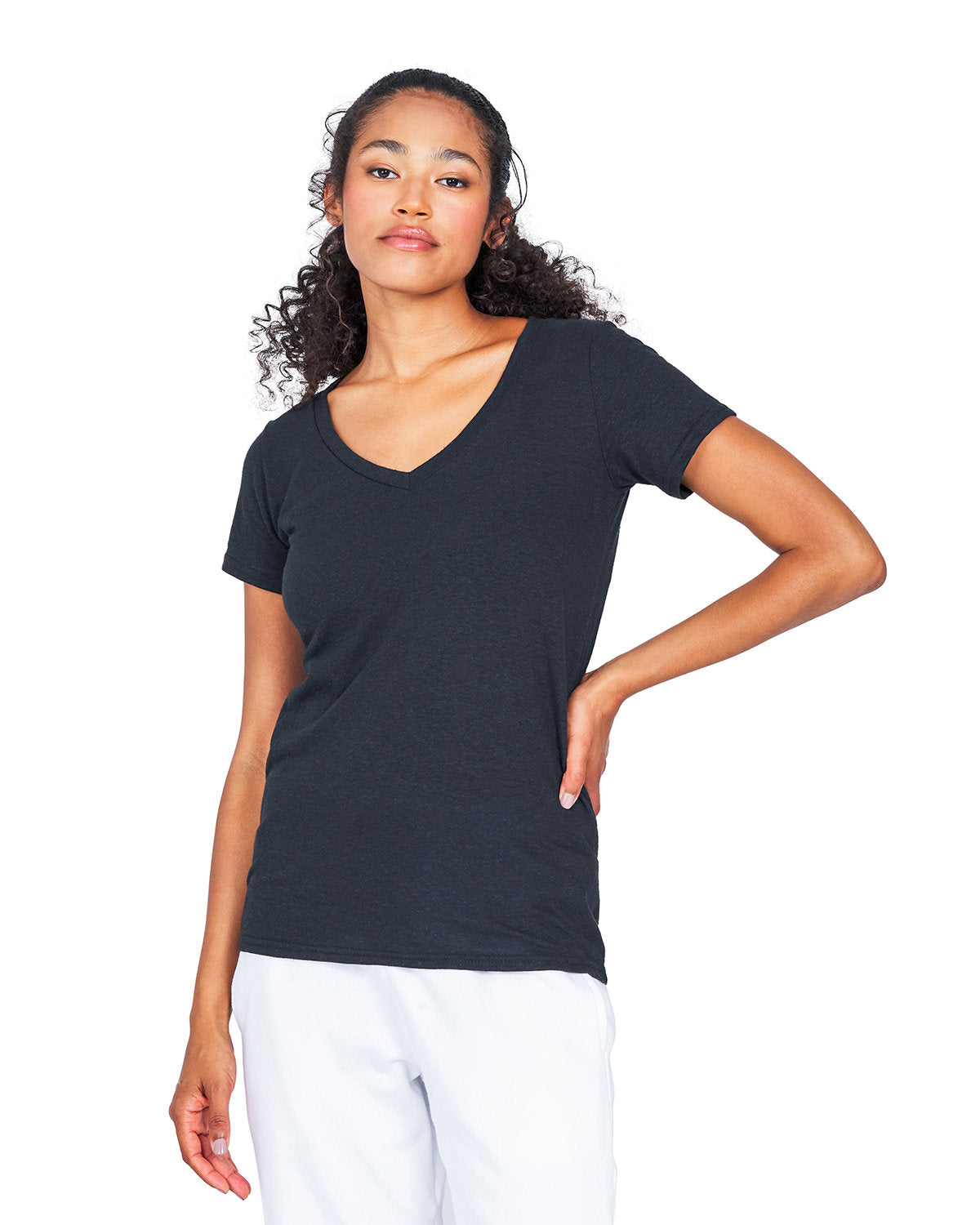 Ladies' Made in USA Hemp V-Neck T-Shirt
