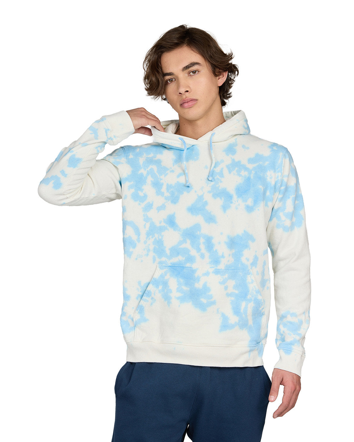 Unisex Made in USA Cloud Tie-Dye Hooded Sweatshirt